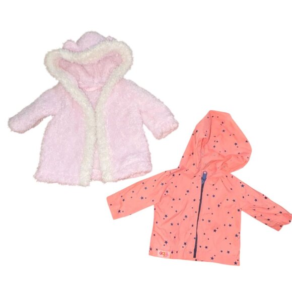 Our Generation 18 in Doll Coats-Sherpa and Raincoat-GUC - Picture 1 of 4